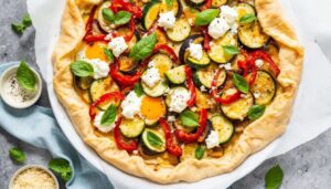 Torta salata con verdure di stagione: la base croccante si fa con soli due ingredienti