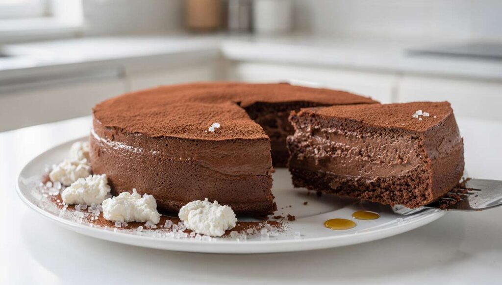 Torta di ricotta e cacao senza farina e senza burro veloce e cremosa