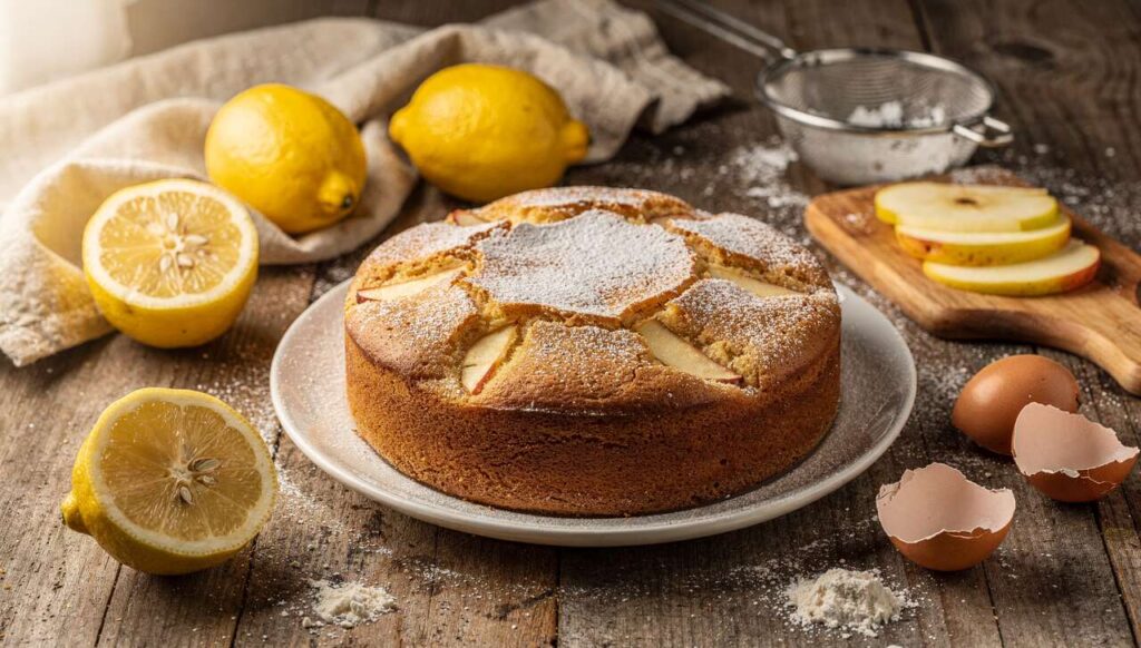 TORTA DI MELE AL LIMONE, soffice, veloce e aromatica